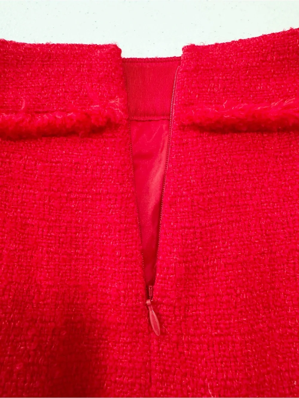 J. Crew Patch Pocket Mini Skirt in Tweed Festival Red 00
